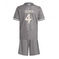 Camisa de Futebol Real Madrid David Alaba #4 Equipamento Alternativo Infantil 2024-25 Manga Curta (+ Calças curtas)